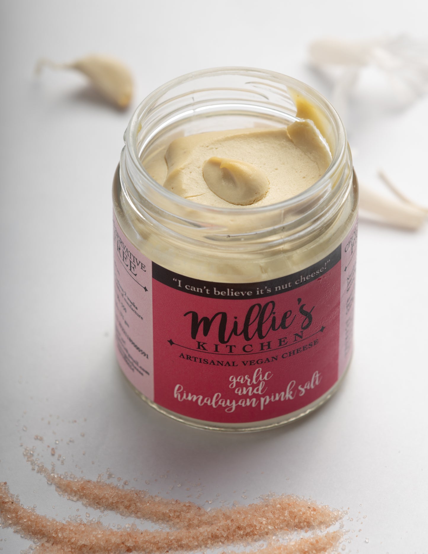 Garlic and Pink Himalayan Salt Cheese Spread